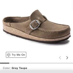 Birkenstock Gray Taupe Mules Buckley
Suede Leather size 37